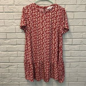 Loft Red Shirtdress
